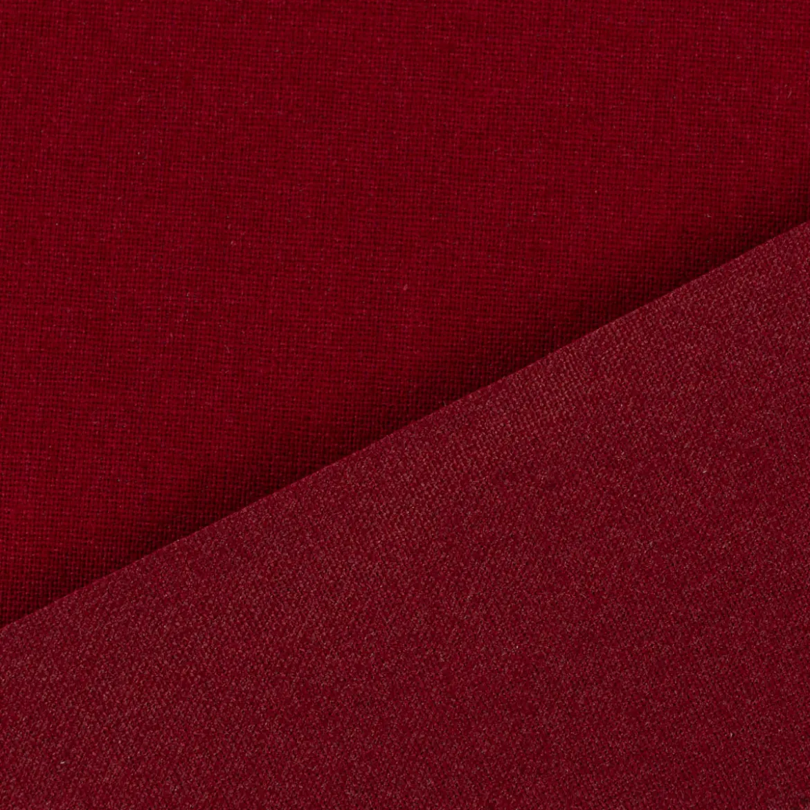 Tischdeckenstoff abwaschbar Baumwollstoff beschichtet Enduit uni granatapfel rot 1,45m Breite