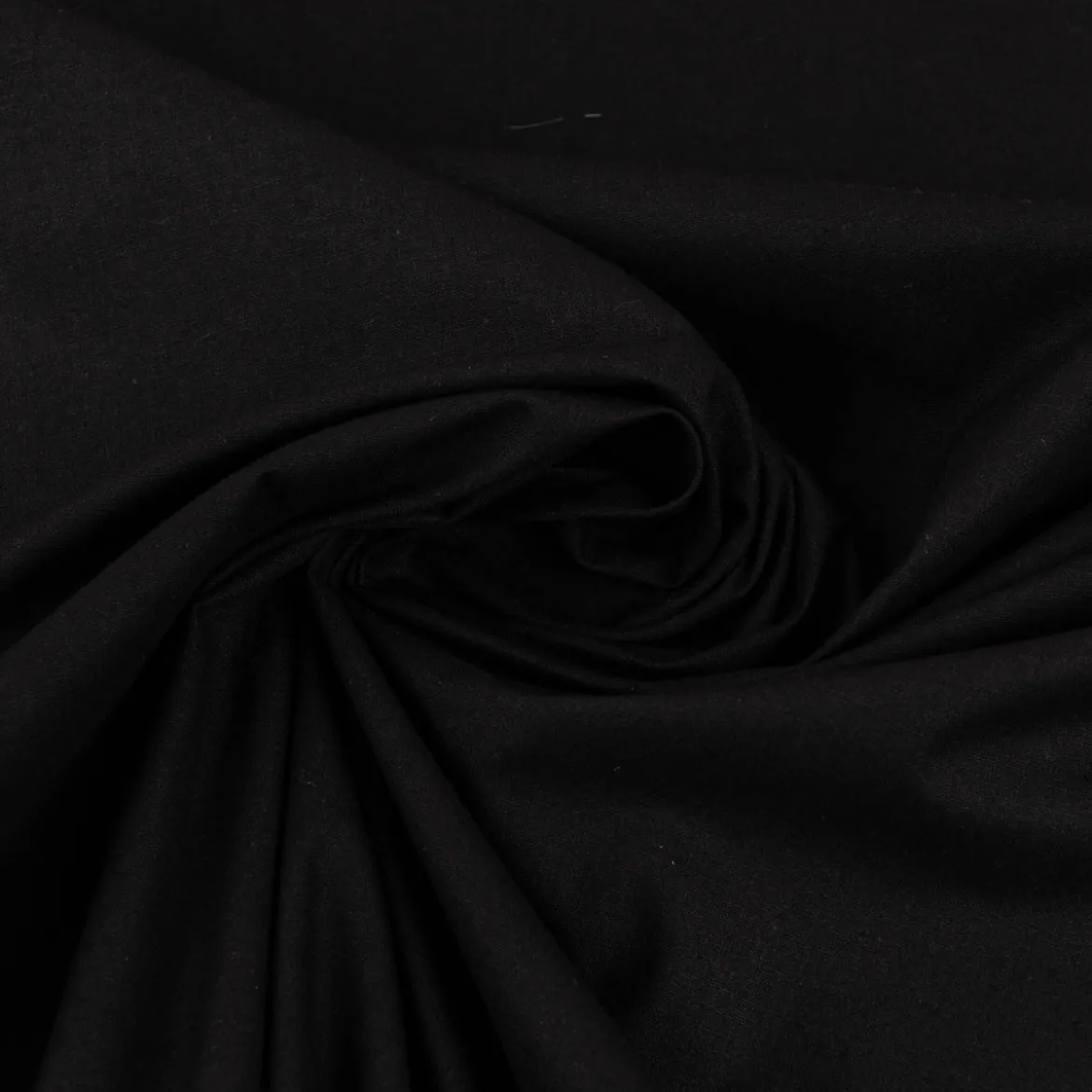 Tischdeckenstoff abwaschbar Baumwollstoff beschichtet Enduit uni schwarz 1,45m Breite