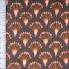 Tischdeckenstoff abwaschbar Baumwollstoff beschichtet Enduit Ginza Art Déco Bogen aubergine 1,45m Breite