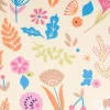 Tischdeckenstoff abwaschbar Baumwollstoff beschichtet JOLICORN Einhorn Blumen gelb bunt 1,45m Breite