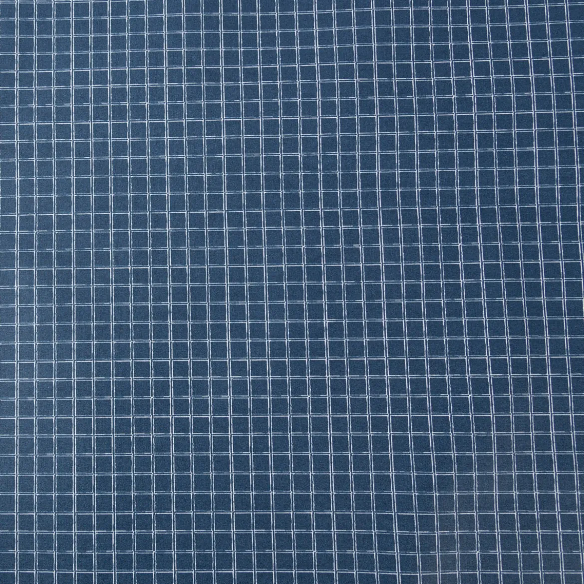 Tischdeckenstoff abwaschbar Baumwollstoff beschichtet Enduit Jules Karo blau weiß 1,45m Breite