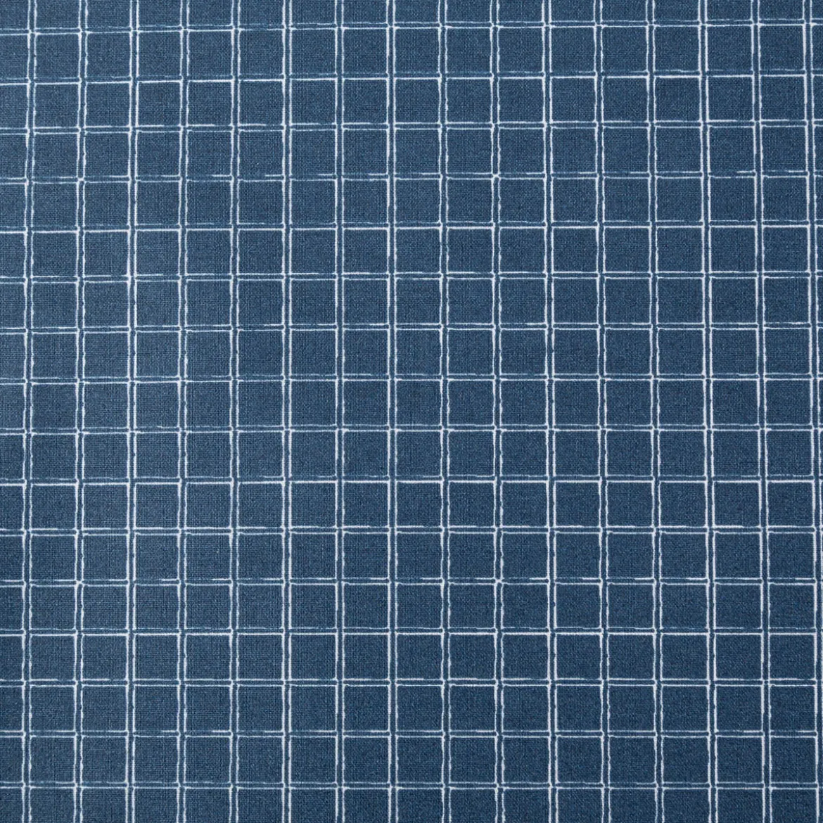 Tischdeckenstoff abwaschbar Baumwollstoff beschichtet Enduit Jules Karo blau weiß 1,45m Breite