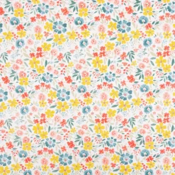 Tischdeckenstoff abwaschbar Acrylbeschichtung Bridget Blumen bunt 1,40m Breite