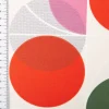 Tischdeckenstoff abwaschbar Baumwollstoff beschichtet Joris Retro Kreise ecru grün rot rosa lil a1,55m Stoffbreite