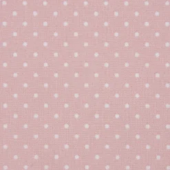 Tischdeckenstoff beschichtete Baumwolle Punkte rosa weiß 1,5m Breite