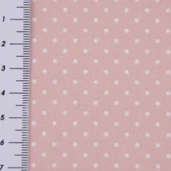 Tischdeckenstoff beschichtete Baumwolle Punkte rosa weiß 1,5m Breite
