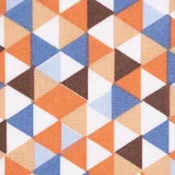 Tischdeckenstoff beschichtete Baumwolle TRIMIA Dreiecke weiß blau bunt 1,45m Breite