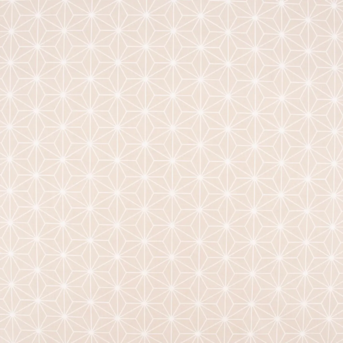 Tischdeckenstoff beschichtete Baumwolle CASUAL Stern Motiv grafisch beige weiß 1,5m Breite
