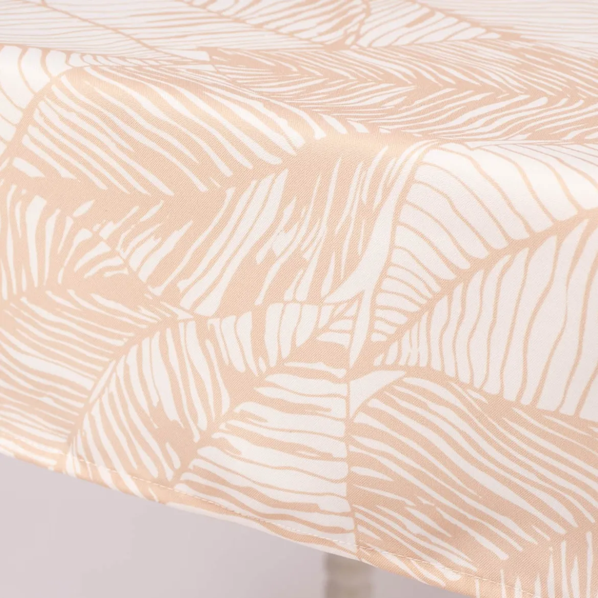 Tischdecke Roja Laub Blätter beige weiß 150x250cm