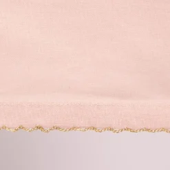 Tischdecke Runa mit Borte rosa goldfarbig 150x200cm