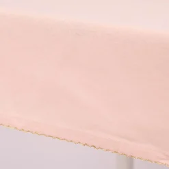 Tischdecke Runa mit Borte rosa goldfarbig 150x250cm