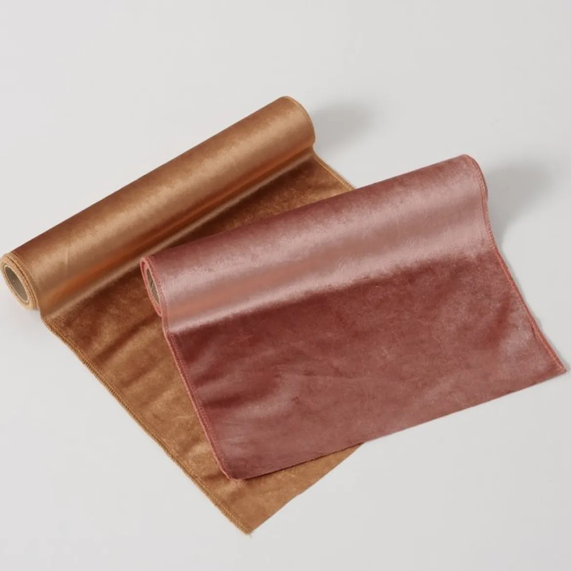 Tischdeko Samt altrosa oder nude-rosa 35,5x200cm von Boltze