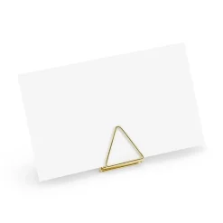 Tischkartenhalter Dreieck Metall 10 Stück goldfarbig 2,2cm