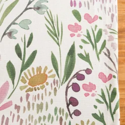 Tischläufer Aquarell Blumen weiß rosa grün 40x160cm von SCHÖNER LEBEN.