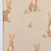 Tischläufer Aquarell Woodland Rabbit Hasen natur braun 40x160cm von SCHÖNER LEBEN.