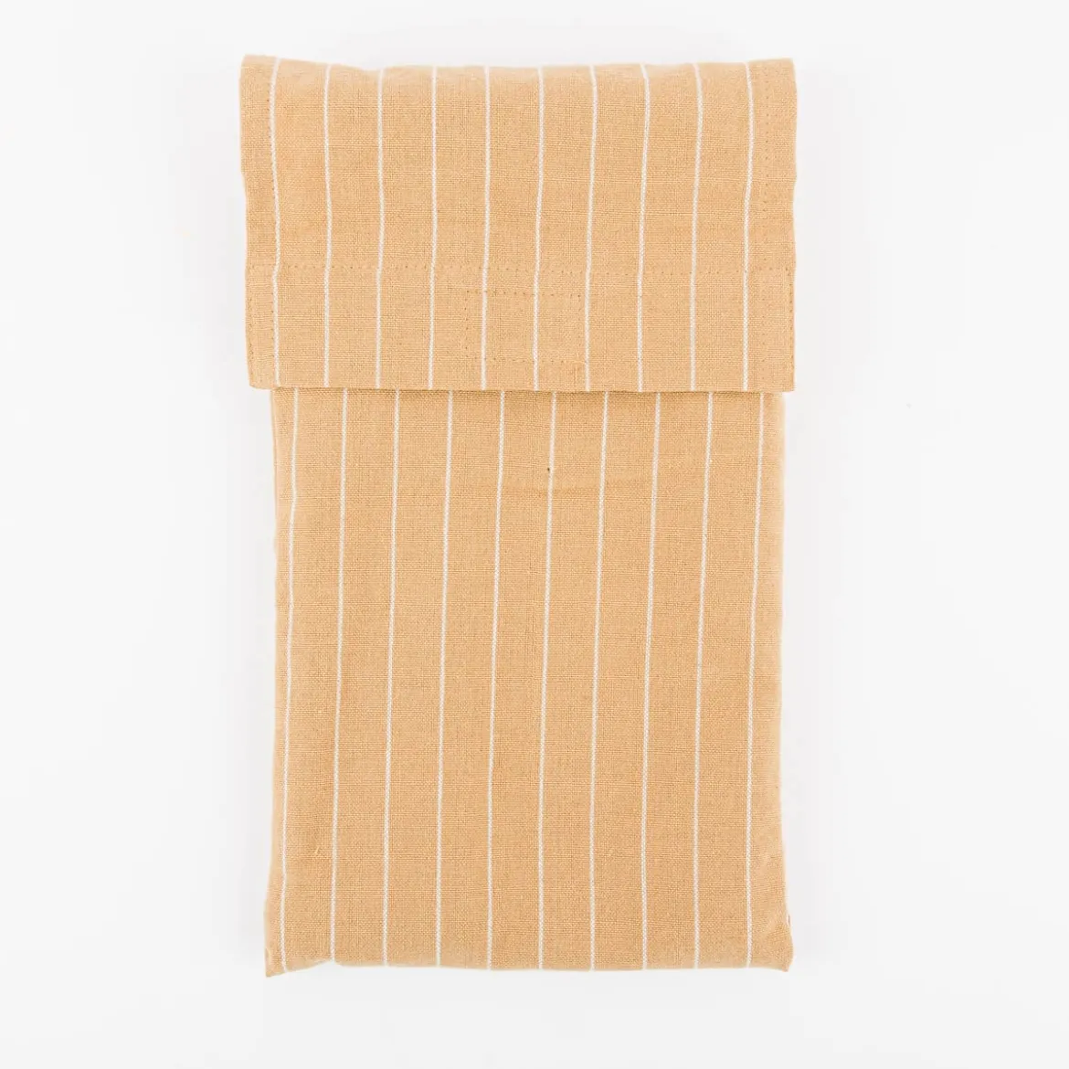 Tischläufer aus Baumwolle gestreift sandgelb weiß 50x140cm von Linen & More