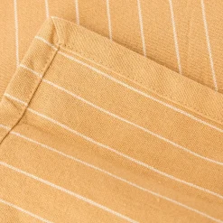 Tischläufer aus Baumwolle gestreift sandgelb weiß 50x140cm von Linen & More