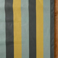 Tischläufer aus Baumwolle mit Streifen grün, grau und hellblau 40x160cm von SCHÖNER LEBEN.