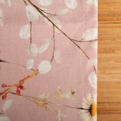 Tischläufer Dried Flower Romance rosa in 40x160cm von SCHÖNER LEBEN.