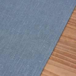Tischläufer Erik aus 100% Leinen 1-lagig 47x150cm blau