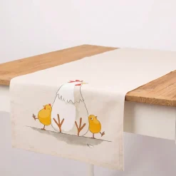 Tischläufer Henne mit Küken Baumwolle von Boltze 40x140 cm