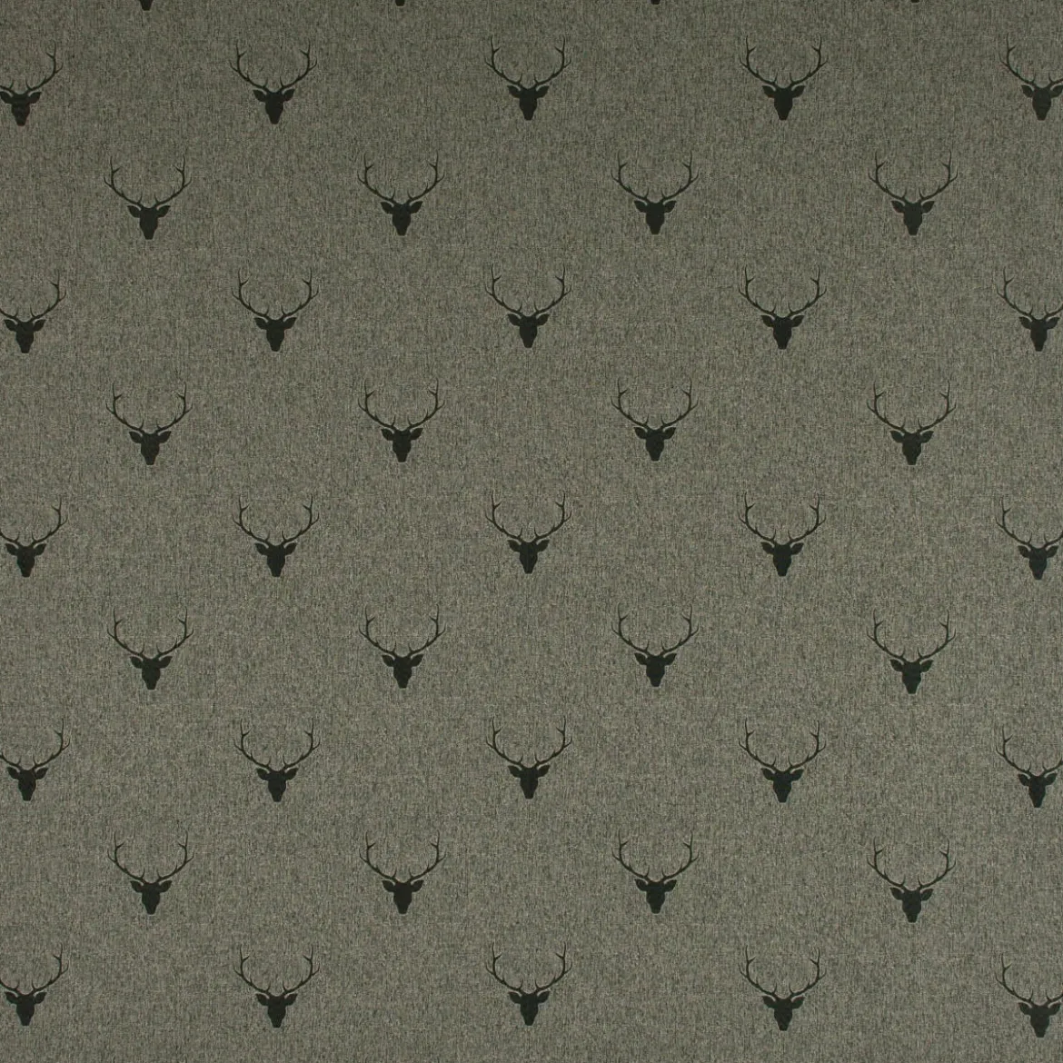 Tischläufer Jacquard Hirschkopf mit Geweih grün dunkelgrün 40x160cm von SCHÖNER LEBEN.