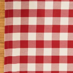 Tischläufer Karos rot weiß 40x160cm von SCHÖNER LEBEN.