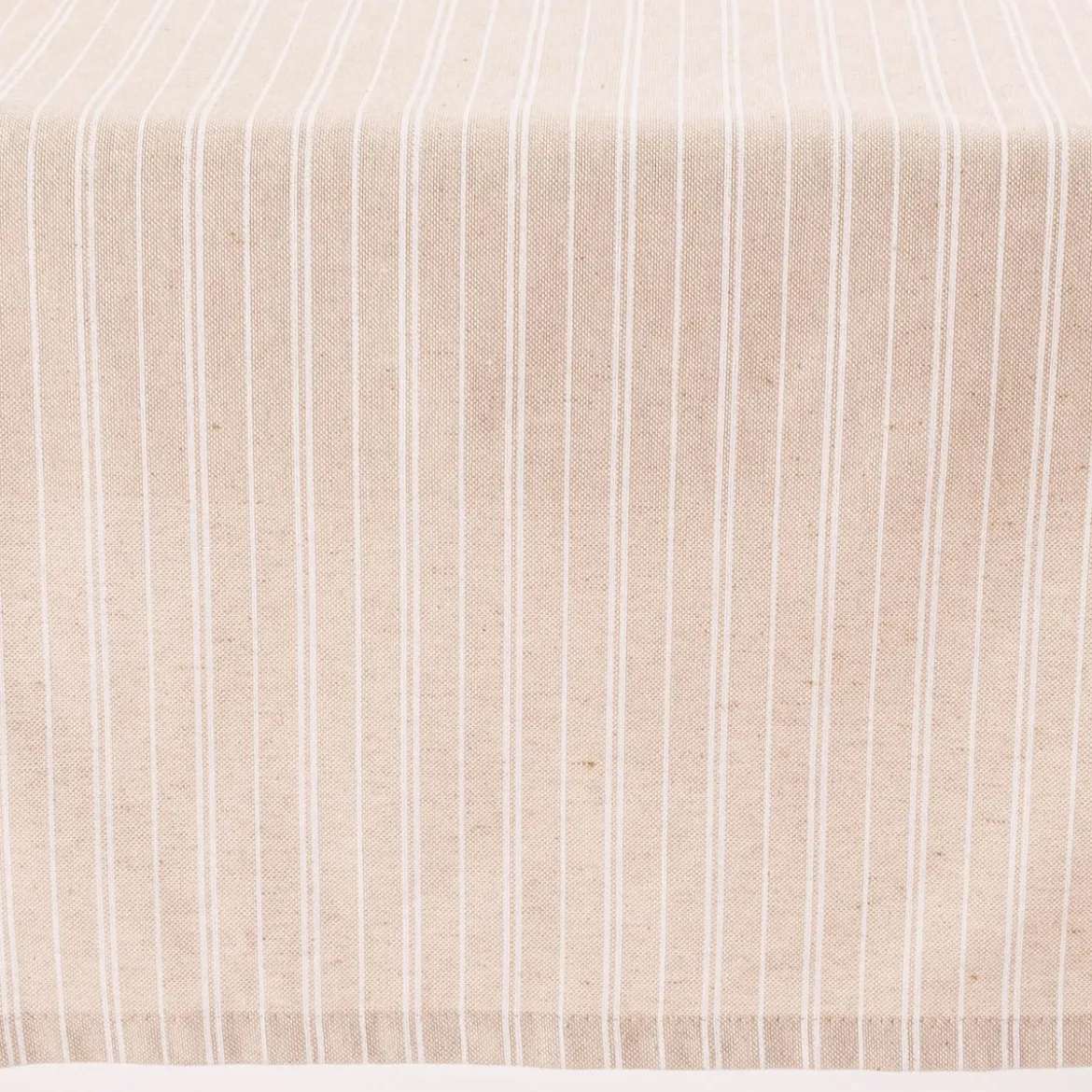 Tischläufer Leinenlook Basic Stripe Streifen natur weiß 40x160cm von SCHÖNER LEBEN.