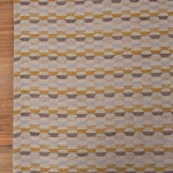 Tischläufer Mira Hexagon beige gelb 40x160cm von SCHÖNER LEBEN.