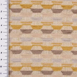 Tischläufer Mira Hexagon beige gelb 40x160cm von SCHÖNER LEBEN.