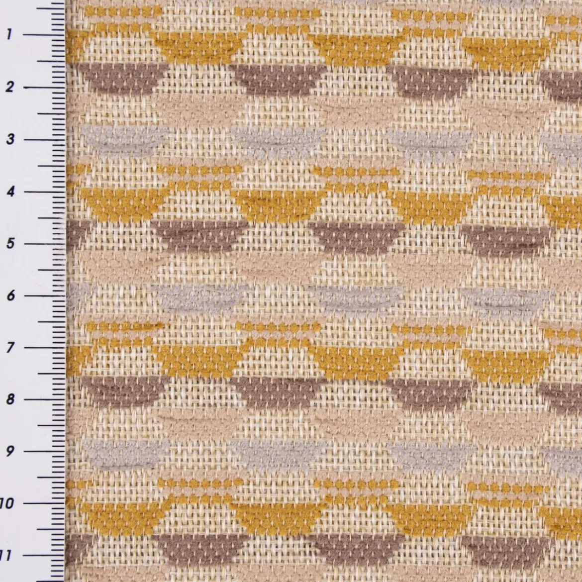 Tischläufer Mira Hexagon beige gelb 40x160cm von SCHÖNER LEBEN.