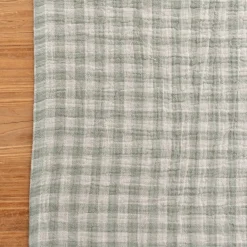 Tischläufer Musselin Vichy Karo mintgrün weiß 40x160cm von SCHÖNER LEBEN.