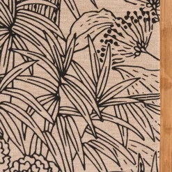 Tischläufer Orphee Botanics Leinenlook natur schwarz 40x160cm von SCHÖNER LEBEN.