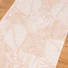 Tischläufer Roja Laub Blätter beige weiß 45x150cm
