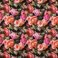 Tischläufer Rosetta Rosen Digitaldruck schwarz pink 40x160cm von SCHÖNER LEBEN.