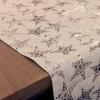 Tischläufer Stars Sterne Foliendruck natur champagner 42x150cm