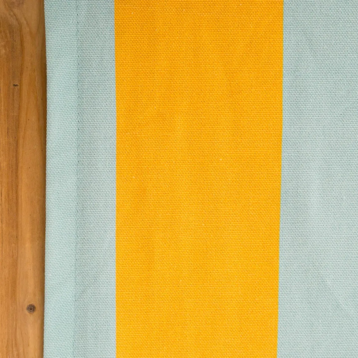Tischläufer Streifen hellblau gelb 40x160cm von SCHÖNER LEBEN.