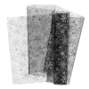 Tischläufer Tischband Organza schwarz mit glitzernden Kristallen silberfarbig 28x300m