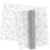 Tischläufer Tischband Organza mit glitzernden Kristallen weiß silberfarbig 28x300m