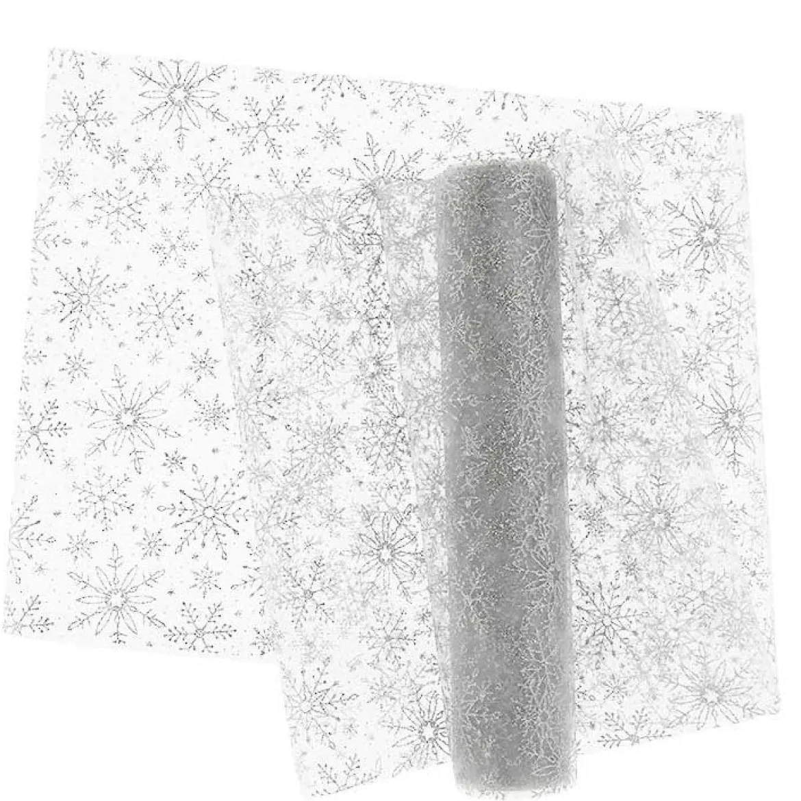 Tischläufer Tischband Organza mit glitzernden Kristallen weiß silberfarbig 28x300m