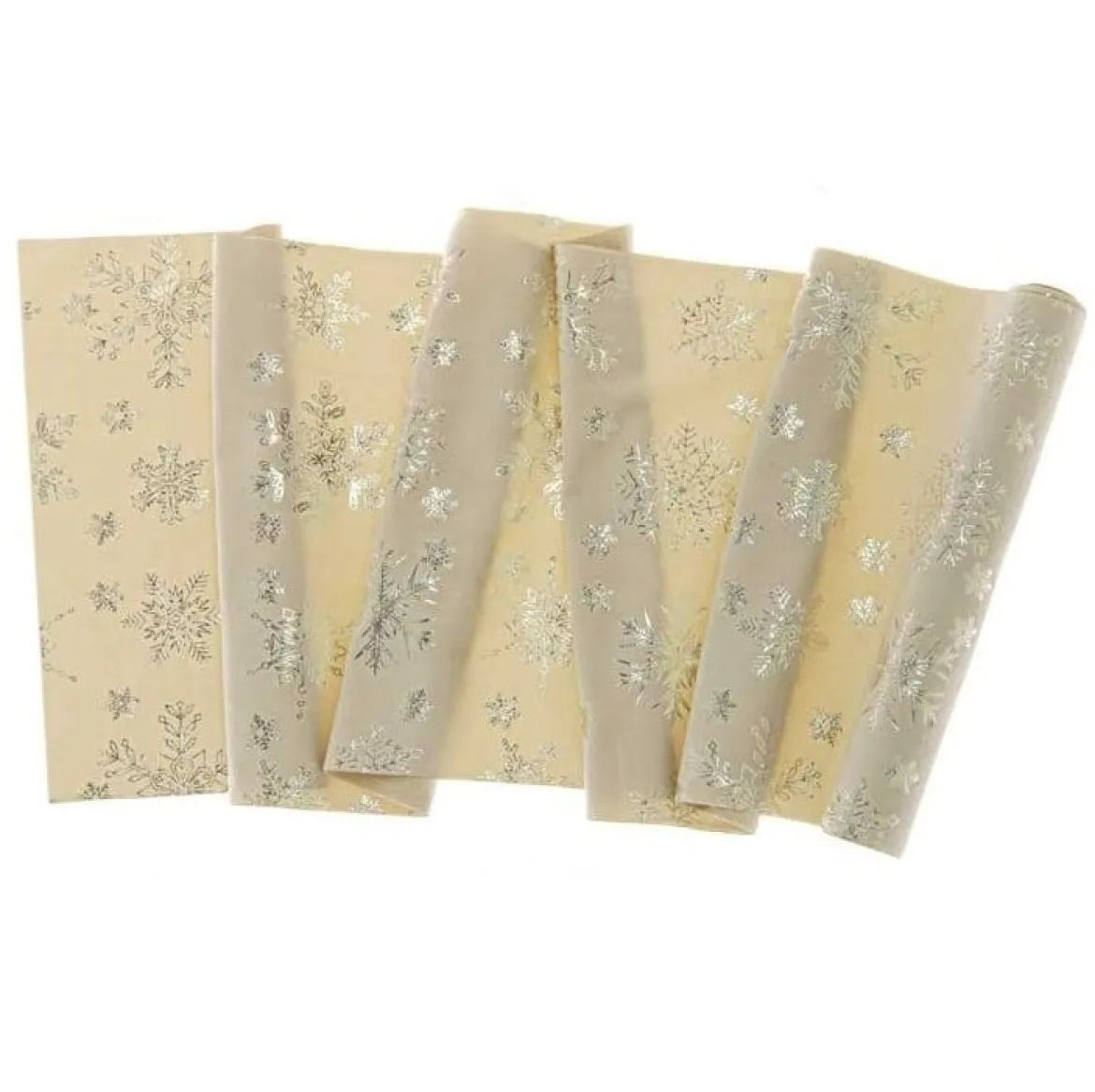 Tischläufer Tischband Samt creme mit goldfarbigen Kristallen 28x300m