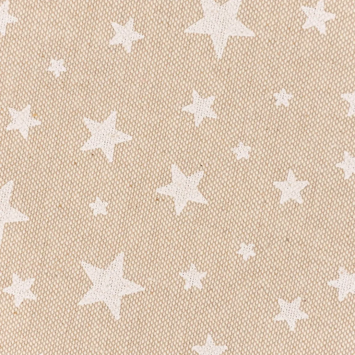 Tischläufer Weihnachten Basic Star Sternchen Leinenlook natur weiß 40x160cm von SCHÖNER LEBEN.