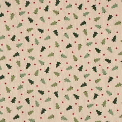 Tischläufer XMAS Tree Weihnachtsbaum Tanne im Leinenlook natur grün 40x160cm von SCHÖNER LEBEN.