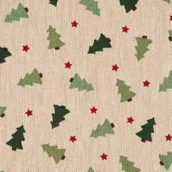 Tischläufer XMAS Tree Weihnachtsbaum Tanne im Leinenlook natur grün 40x160cm von SCHÖNER LEBEN.