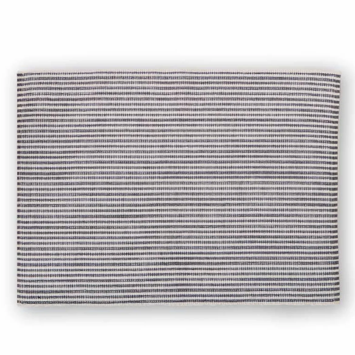 Tischset Gastro aus Baumwolle Rib dunkelblau beige 35x50cm 2er Set