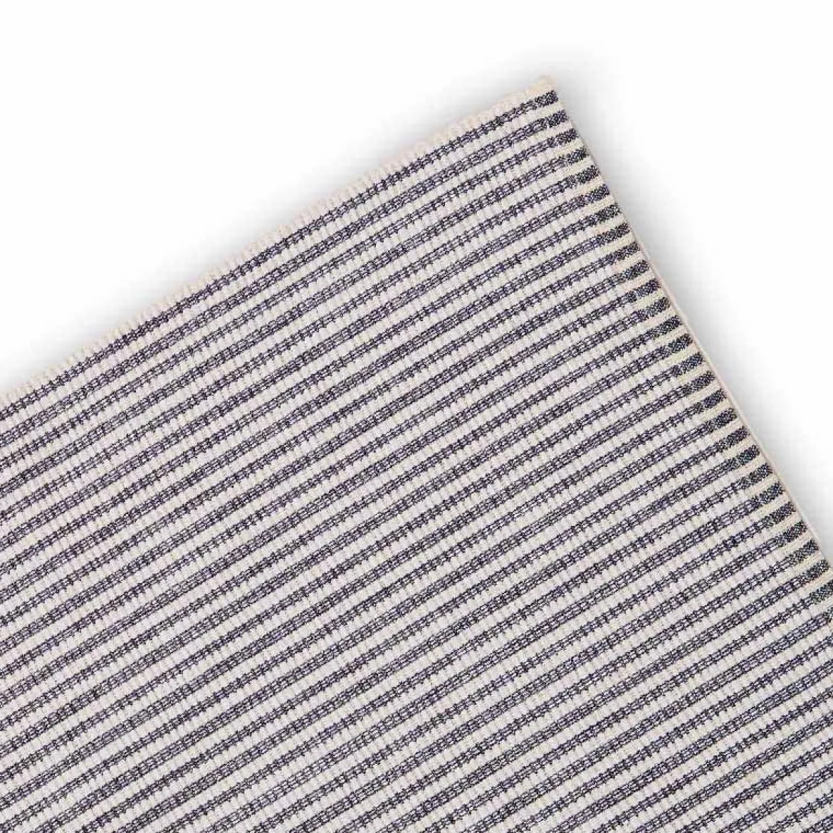Tischset Gastro aus Baumwolle Rib dunkelblau beige 35x50cm 2er Set