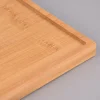 6tlg. Set Keramik Servierschalen mit Tablett aus Bambus weiß natur 27x17,5x9,5cm