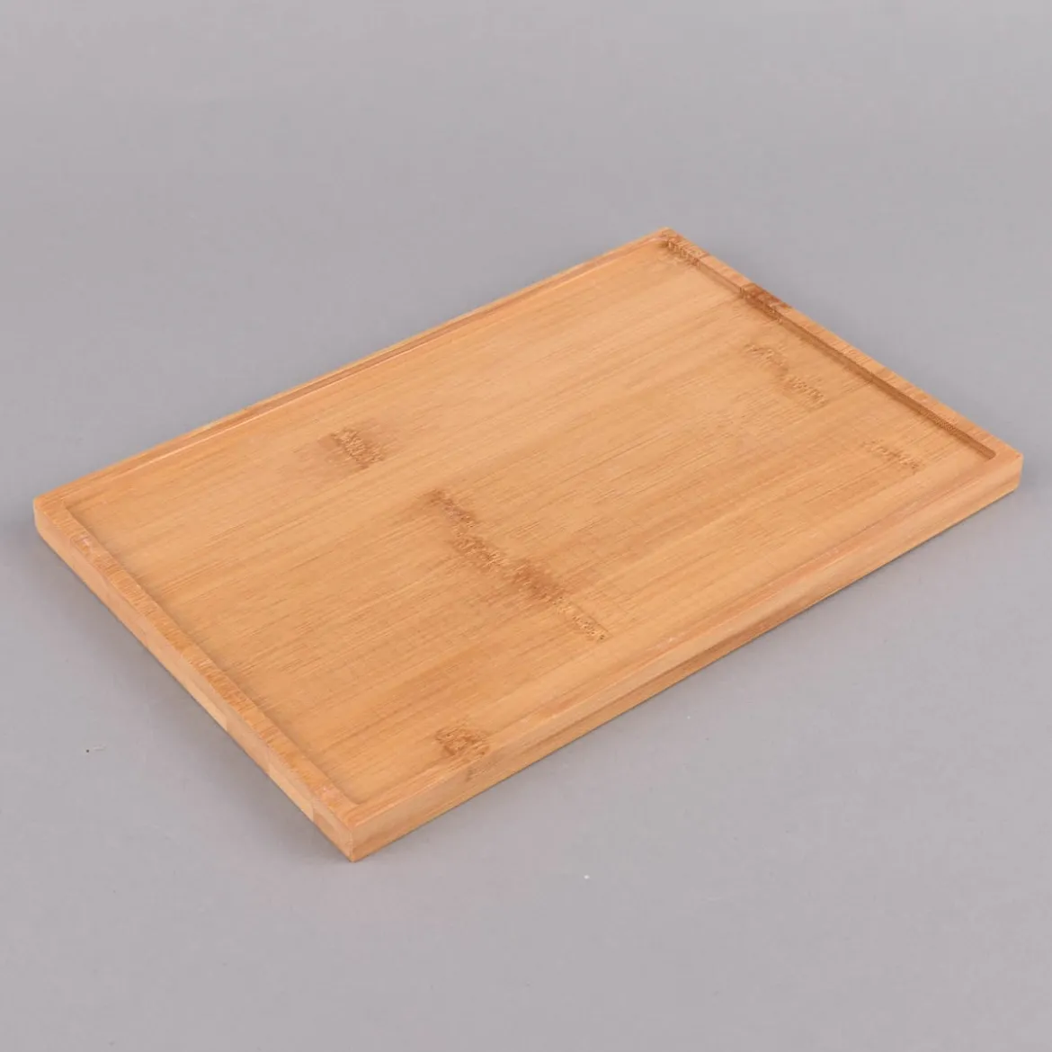 6tlg. Set Keramik Servierschalen mit Tablett aus Bambus weiß natur 27x17,5x9,5cm