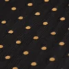 Tüll Mesh Stretch extraweich mit Flock Punkte schwarz ocker 1,4m Breite
