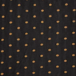 Tüll Mesh Stretch extraweich mit Flock Punkte schwarz ocker 1,4m Breite